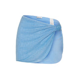 Ruched crescent jersey shorts