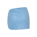 Short pareo with lurex thread