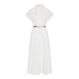 Poplin midi shirt-dress