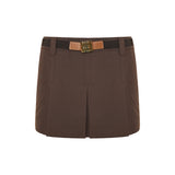 Panama cotton mini skirt