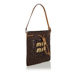 Miu Miu Drawstring woven mini bag