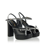 Leather platform sandals