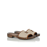 Patent leather sandals