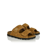 Suede double-band sandals