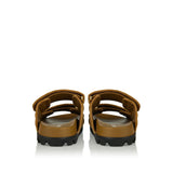 Suede double-band sandals