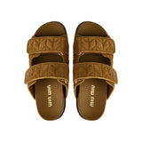 Suede double-band sandals