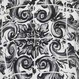 Printed silk-denim shirt