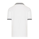 White piqué polo shirt