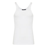 Cotton tank top with embroidery