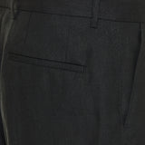 Linen straight-fit trousers