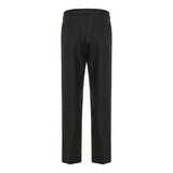 Linen straight-fit trousers
