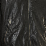 Leather zip jacket