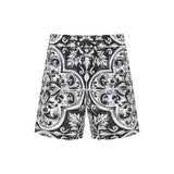 Majolica-print swim boxer shorts