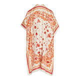 Coral Bandana poncho