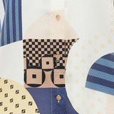 Patchwork print silk shirt