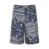 Printed silk bermuda