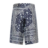 Printed silk bermuda