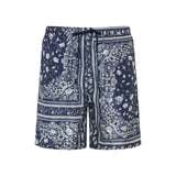 Printed silk bermuda