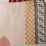 Patchwork silk shorts