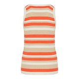 Striped cotton knit top