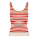 Striped cotton and silk top