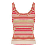 Striped cotton and silk top