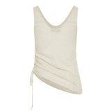 Logo-detailed embellished tank top