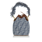 Mon Trésor denim mini bucket bag