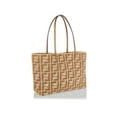 Roll Large FF raffia crochet tote