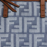 Roll rmbroidered denim mini bag