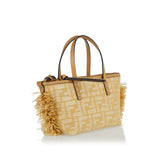 Roll raffia mini bag