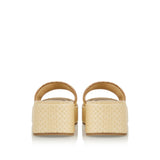 Sunshine raffia flatform slides