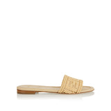 Sunshine mesh slides with raffia FF embroidery