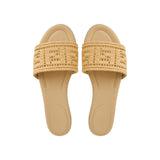 Sunshine mesh slides with raffia FF embroidery