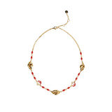 Forever Fendi gold enamel necklace