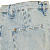 Goldie mid‑rise darted straight leg jeans