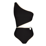 Del Mar asymmetric cutout one-piece swimsuit