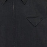 Fine wool kimono blouson