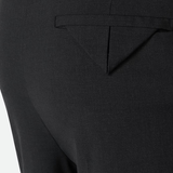 Wide-leg tailored wool trousers