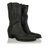 Leather knee-high boots