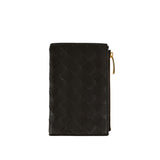 Intrecciato medium bi-fold zip wallet