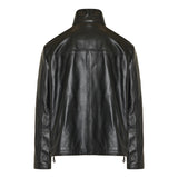 Zip-up leather jacket