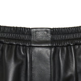 Cropped leather trousers