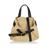 Punch hole mini raffia shopper
