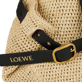 Punch hole mini raffia shopper