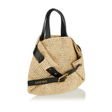Punch hole mini raffia shopper
