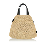 Punch hole mini raffia shopper