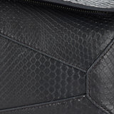 Puzzle mini snakeskin leather bag