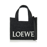 Font small raffia tote bag