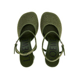 Toy rhinestone-embellished suede ankle-strap pumps